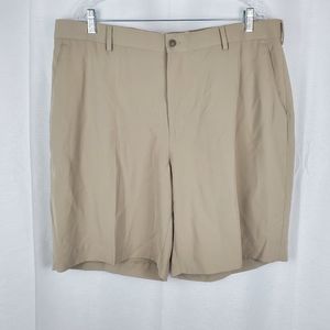 Alan Flusser Khaki Polyester Golf Athletic Shorts